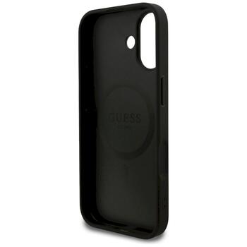 Guess Grained Ring MagSafe Защитный чехол для iPhone 17 / чёрный (GUHMP17SPGHSMMK)