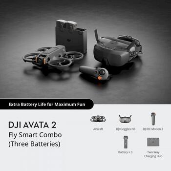 DJI Avata 2 Fly Smart Combo Drona komplekts (3 baterijas) (CP.FP.00000265.01)