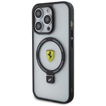 Ferrari Ring Stand MagSafe Back Case Aizsargapvalks Priekš Apple iPhone 15 Pro (FEHMP15LUSCAH)
