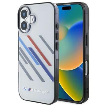 BMW Motorsport IML Random Stripes Aizsargapvalks Priekš Apple iPhone 16 (BMHCP16S23HTRAG)
