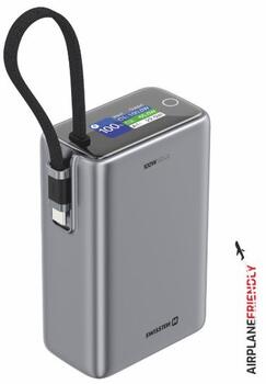 Swissten Power Bank 25000 mAh (96.25Wh) 100W co Встроенный кабель USB-C (22013977)