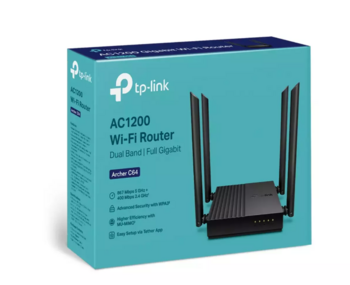 TP-Link Archer C64 AC1200 Wi-Fi Рутер Беспроводной 1200 Mb/s, 4×LAN порта (C64)