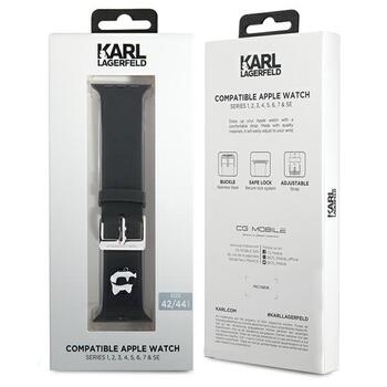 Karl Lagerfeld Strap KLAWLSLCNK 3D Rubber Choupette Head Ремешок для часов Apple Watch 42/44/45/49mm / чёрный (KLAWLSLCNK)