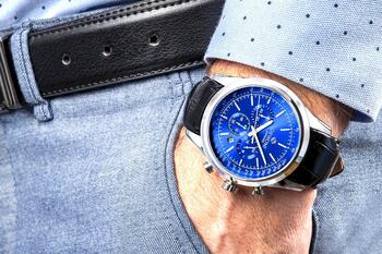 Giewont Vīriešu pulkstenis Chronograph Sapphire / sudraba-zils (GW7650-A3)