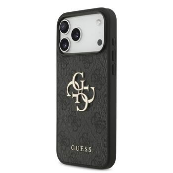Guess PU 4G Metal Logo Strap Case Чехол для Apple iPhone 17 Pro Max (GUHCP17XP4GMGSK)