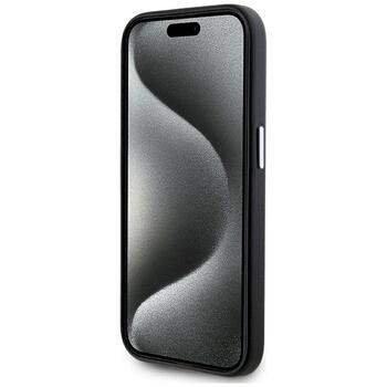 Karl Lagerfeld FW Metal Plate MagSafe Защитный чехол для iPhone 15 Pro / чёрный (KLHMP15LPGMSRPK)