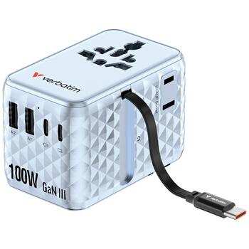Verbatim Travel Адаптер EU / UK / US / 2x USB-C / 2x USB-A / USB-C 100W (30192)