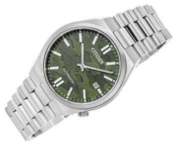 Citizen Tsuyosa Vīriešu Pulkstenis 40mm Green Camo Dial Stainless Steel Bracelet (NJ0159-86X)