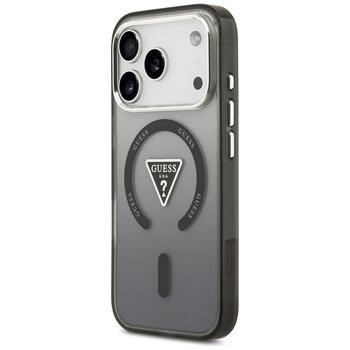 Case Guess IML Gradient Triangle Logo MagSafe Защитный чехол для iPhone 17 Pro / чёрный (GUHMP17LHGTMLCGK)