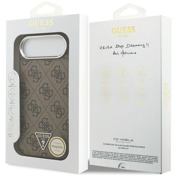 Case Guess 4G Triangle Logo MagSafe Защитный чехол для iPhone Air / коричневый (GUHMP17MP4TSRCMW)