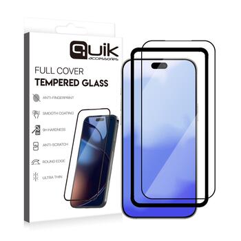 Quik Accessories Full Cover Tempered Glass Защитное Стекло для Apple iPhone 17 Pro (QK-TG-IPH-17-PR)