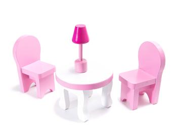 RoGer Деревянный Кукольный дом LED 70cm (RO-DOLL-HOUSE-PI)