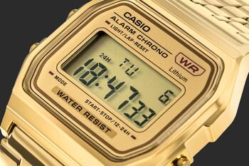 CASIO A158WETG-9AEF Vintage pulkstenis / Zelts (A158WETG-9AEF)