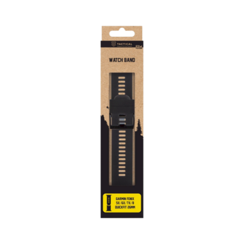 Tactical 668 Silicone Band Ремешок для часов Garmin Fenix 5X/6X/7X/8 QuickFit 26mm / чёрный (TA-GM 1810 0 5)