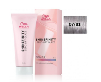 Wella Professionals Shinefinity Zero Lift Glaze 07/81 Smoky Opal Гелевая краска для волос 60 ml (4064666058276)
