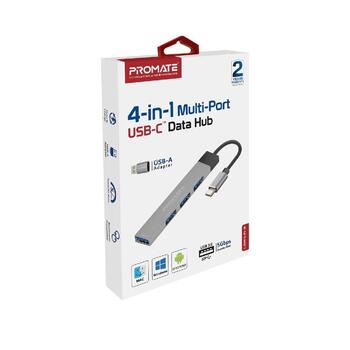 Promate LiteHub-4 USB-C Hub 3xUSB2.0 + USB3.0 (LITEHUB4GR)