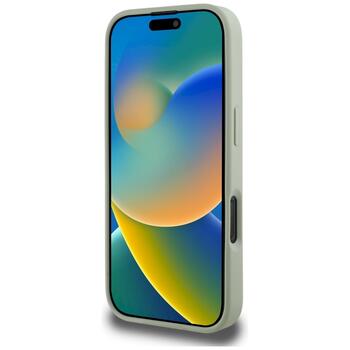 Case Guess Grained Big 4G Logo Small Classic Logo Защитный чехол для iPhone 16 Pro / зелёный (GUHCP16LPGT4MBN)