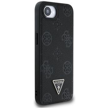 Guess Grained Hot Stamp Peony Triangle Logo MagSafe Защитный чехол для iPhone 16e / 17e / чёрный (GUHMPSE4PGBTMK)