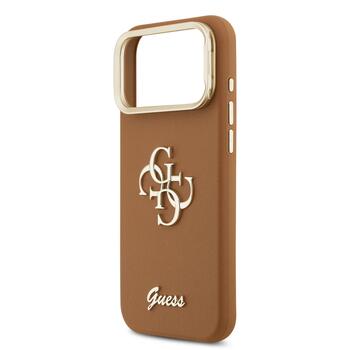 Guess PU Grained 4G Logo Stand Camera Frame Case Чехол для Apple iPhone 17 Pro Max (GUHCP17XPCS4GSW)