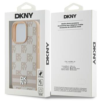 DKNY Checkered Pattern & Printed Stripes Защитный Чехол для Apple iPhone 16 Pro (DKHCP16LPCPTSSP)
