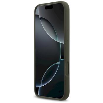 Case Guess Silicone Triangle Logo MagSafe Защитный чехол для iPhone 17 Pro Max / хаки (GUHMP17XSCTRLMA)