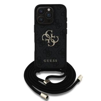 Guess GUHCP16LP4GMGCRK PU 4G Metal Logo Crossbody Strap Maciņš priekš Apple iPhone 16 Pro (GUHCP16LP4GMGCRK)