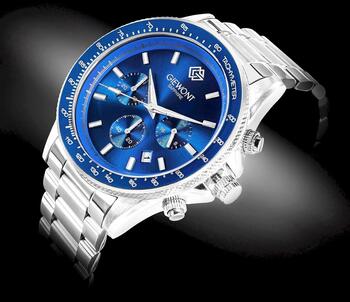 Giewont Vīriešu pulkstenis Chronograph Sapphire / sudraba/zils (GW3520-B3)