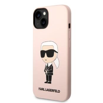 Karl Lagerfeld KLHMP14MSNIKBCP Silicone Ikonik Mag Aizsargapvalks priekš iPhone 14 Plus / 15 Plus 6.7