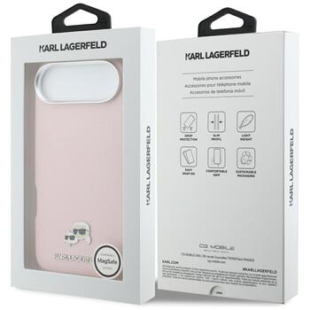 Karl Lagerfeld Karl & Choupette Head Pins Saffiano MagSafe Aizsargapvalks priekš iPhone Air / rozā (KLHMP17M6PFKCLP)