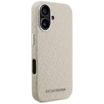 Karl Lagerfeld FW Stamped Karl MagSafe Case Aizsargapvalks priekš iPhone 16 / bēšs (KLHMP16SPGKLFOFE)