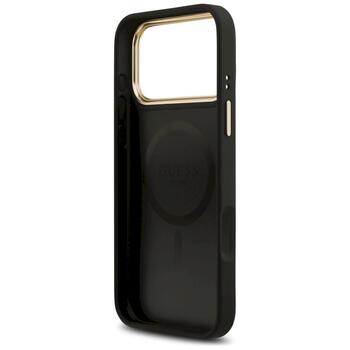 Guess 4G Stripe MagSafe Case Защитный чехол для iPhone 17 Pro Max / чёрный (GUHMP17XPG4SEMCK)
