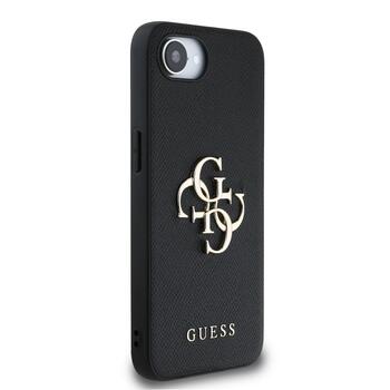 Guess PU Grained 4G Metal Logo Case Чехол для Apple iPhone 16e (GUHCPSE4PGT4MBK)