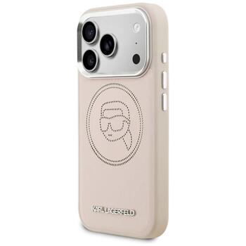 Case Karl Lagerfeld K Head Point Logo MagSafe Aizsargapvalks priekš iPhone 17 Pro / rozā (KLHMP17L5PFKHPSEP)