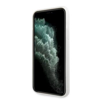 Guess GUHCN65TPUWHGLG Glitter 4G Circle Logo Aizsargapvalks priekš iPhone 11 Pro Max / balts (GUHCN65TPUWHGLG)