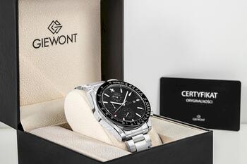 Giewont Vīriešu rokas pulkstenis Chronograph Sapphire / sudraba/melns (GW8720-B2)