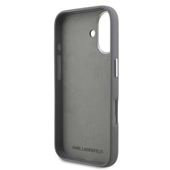Karl Lagerfeld Grained PU K&CH Heads Case Чехол для Apple iPhone 16 (KLHCP16SPSFDHPG)