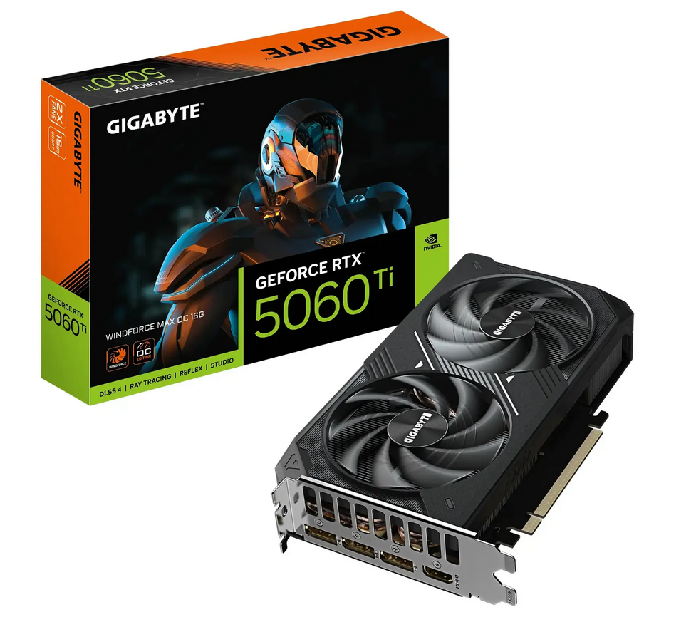 Gigabyte GeForce RTX 5060 Ti WindforceMAX OC Видеокартa 16GB (GV-N506TWF2MAX-OC-16GD)