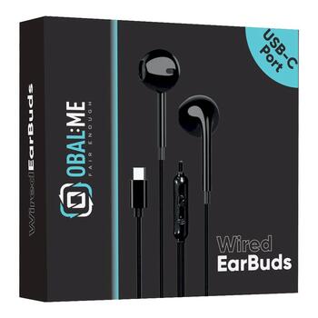 OBAL:ME Wired Earphones Проводные наушники USB-C / чёрный (OMWC01)