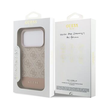 Guess PU 4G Stripe Case Защитный чехол для iPhone 17 Pro / розовый (GUHCP17LG4GLPI)