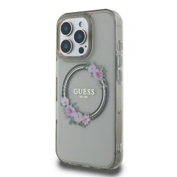 Guess IML Flowers Wreath MagSafe Case Защитный Чехол для Apple iPhone 16 Pro Max (GUHMP16PMLHFWFCK)