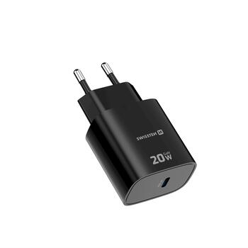 Swissten Edge Tīkla Lādētājs USB-C GaN 20W Melns (22071710)