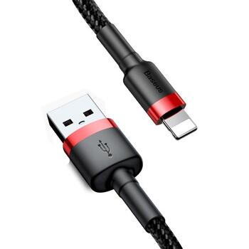 Baseus Cafule USB Lightning Кабель для зарядки 2.4A 1m / красный/чёрный (CALKLF-B19)