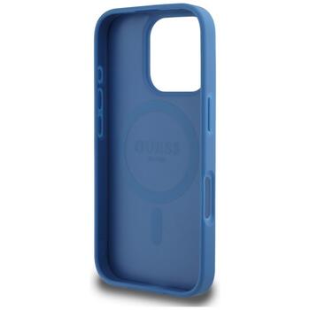 Guess 4G Circle Classic Logo MagSafe Case Защитный чехол для iPhone 16 Pro / синий (GUHMP16LP4PGRSGB)