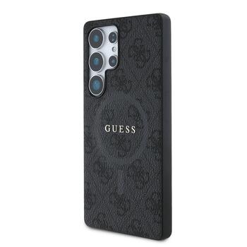 Guess PU Leather 4G Colored Ring MagSafe Case Защитный чехол для Samsung Galaxy S25 Ultra / чёрный (GUHMS25LG4GFRK)