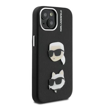 Karl Lagerfeld Grained PU K&CH Heads Case Чехол для Apple iPhone 15 (KLHCP15SPSFDHPK)