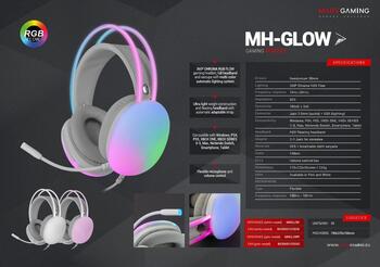 Mars Gaming MH-GLOW RGB Chroma Flow Игровые наушники 3.5mm / USB (MHGLOW)