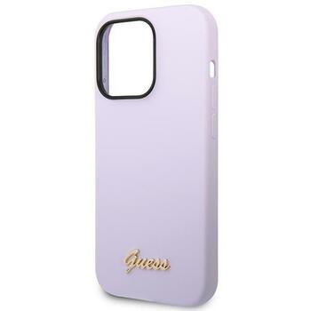 Guess GUHCP14XSLSMU Silicone Vintage Gold Logo Hardcase Защитный чехол для iPhone 14 Pro Max 6,7
