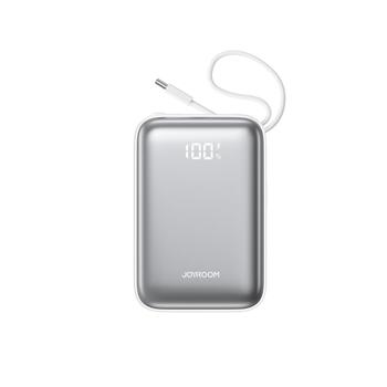 Joyroom JR-PBF29 Power Bank with Digital Display Type-C, PD 22.5W, 20000 mAh with built-in Double Type-C Cable Зарядная батарея / белый (JR-PBF29-WHT)