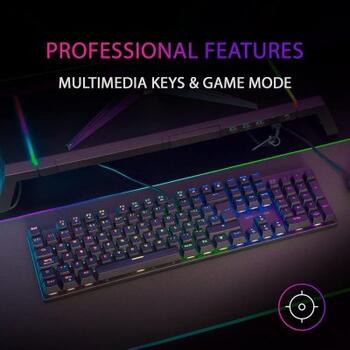 Mars Gaming MK422RUS Spēļu Mehāniska Tastatūra RGB / Red Switch / US (MK422RUS)