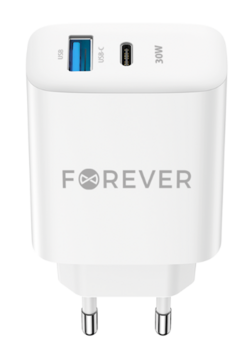 Forever TC-07-30AC USB-C / USB Tīkla Lādētājs 30W (GSM172201)